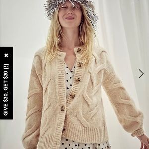 Madewell Cable Ashmont Cardigan Sweater. New unworn. Tags have been removed.